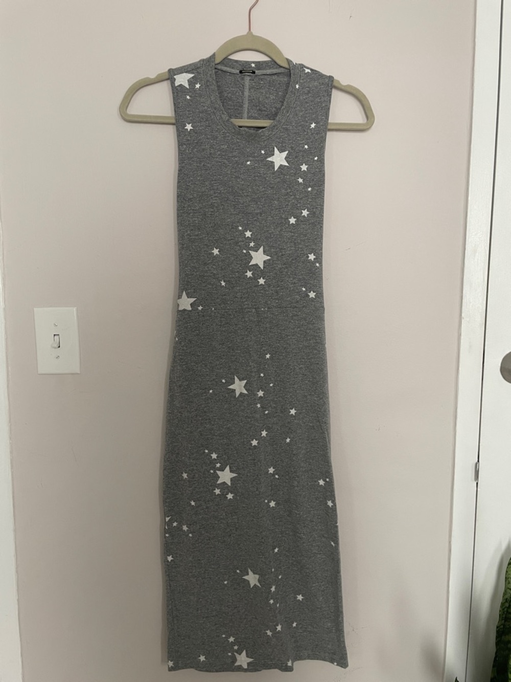 Sleeveless Gray Star Print Women's dress